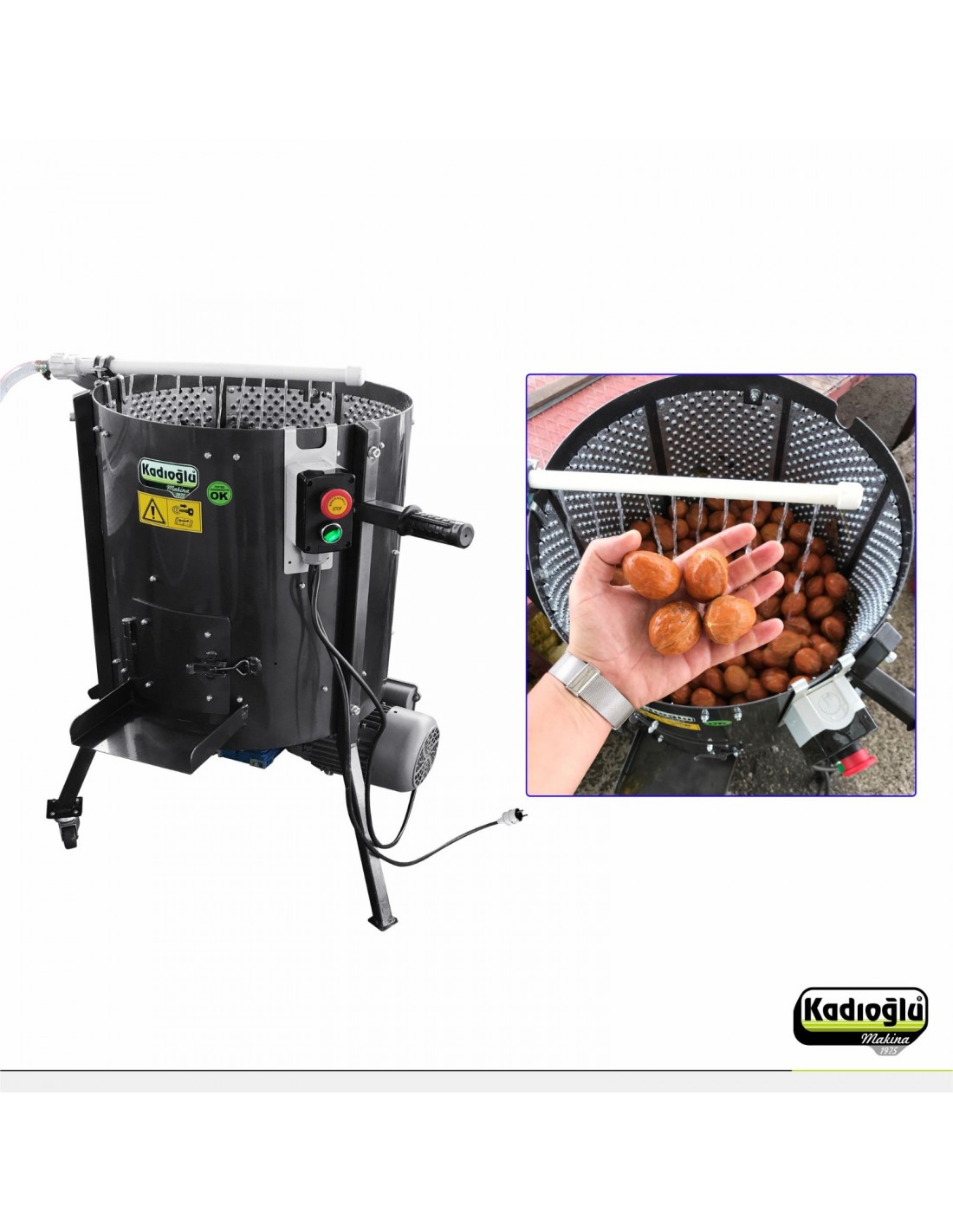 Kadıoğlu Pratiko 80 Litre Ev Tipi Ceviz Soyma Makinası
